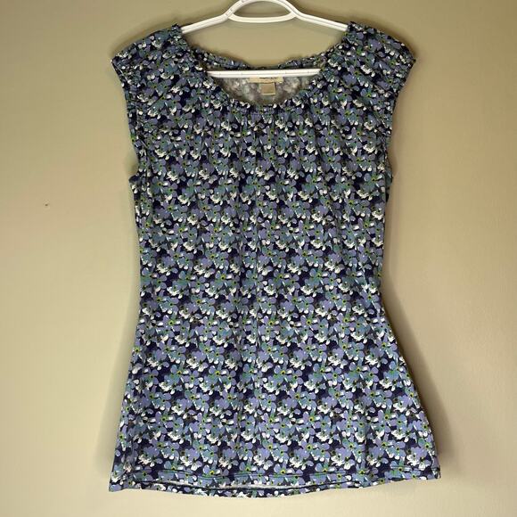 Loft Blue & Green Tank Top Size Large - Picture 11 of 11
